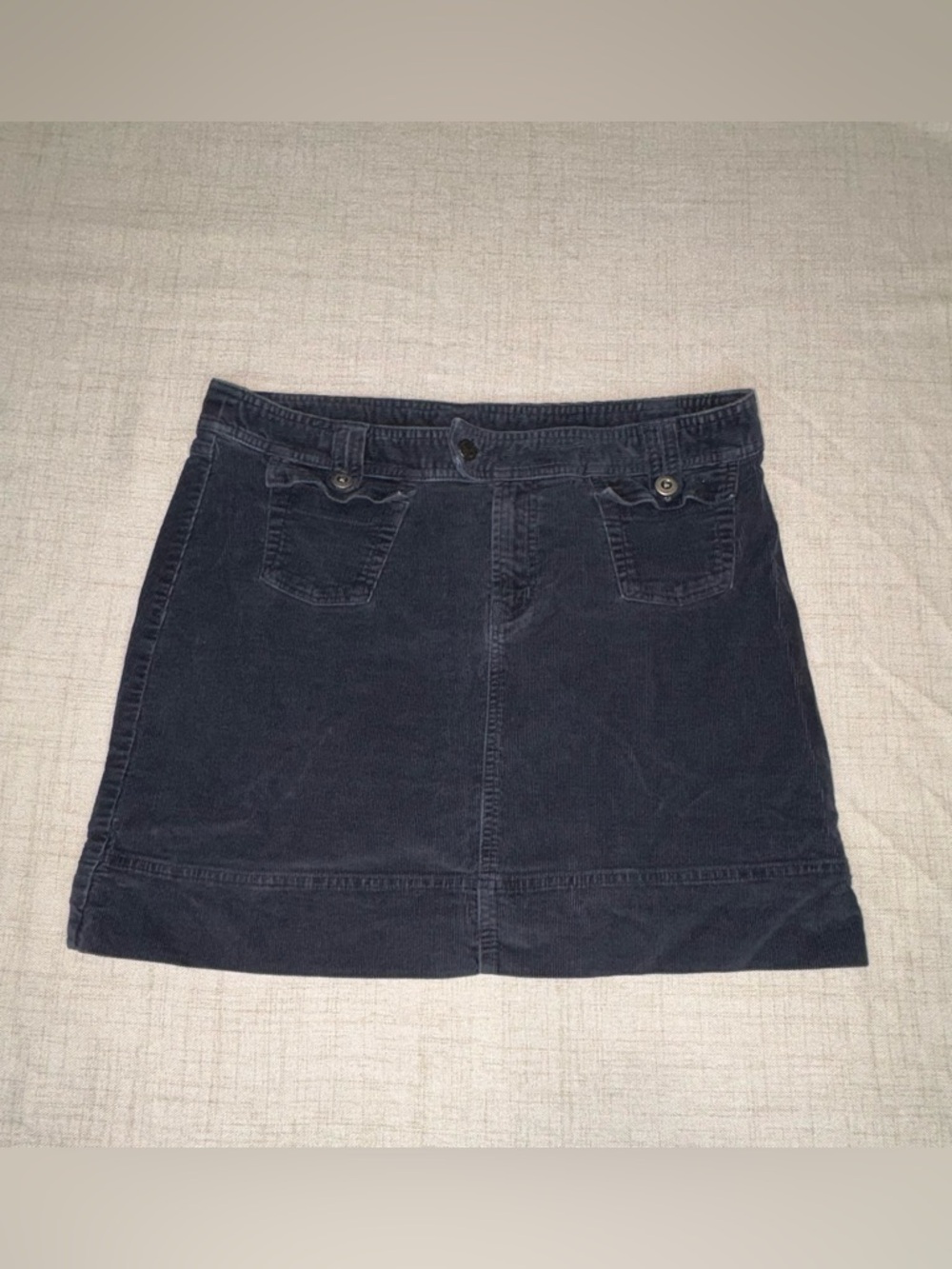 Patagonia Dark Navy Blue Corduroy Mini Skirt
